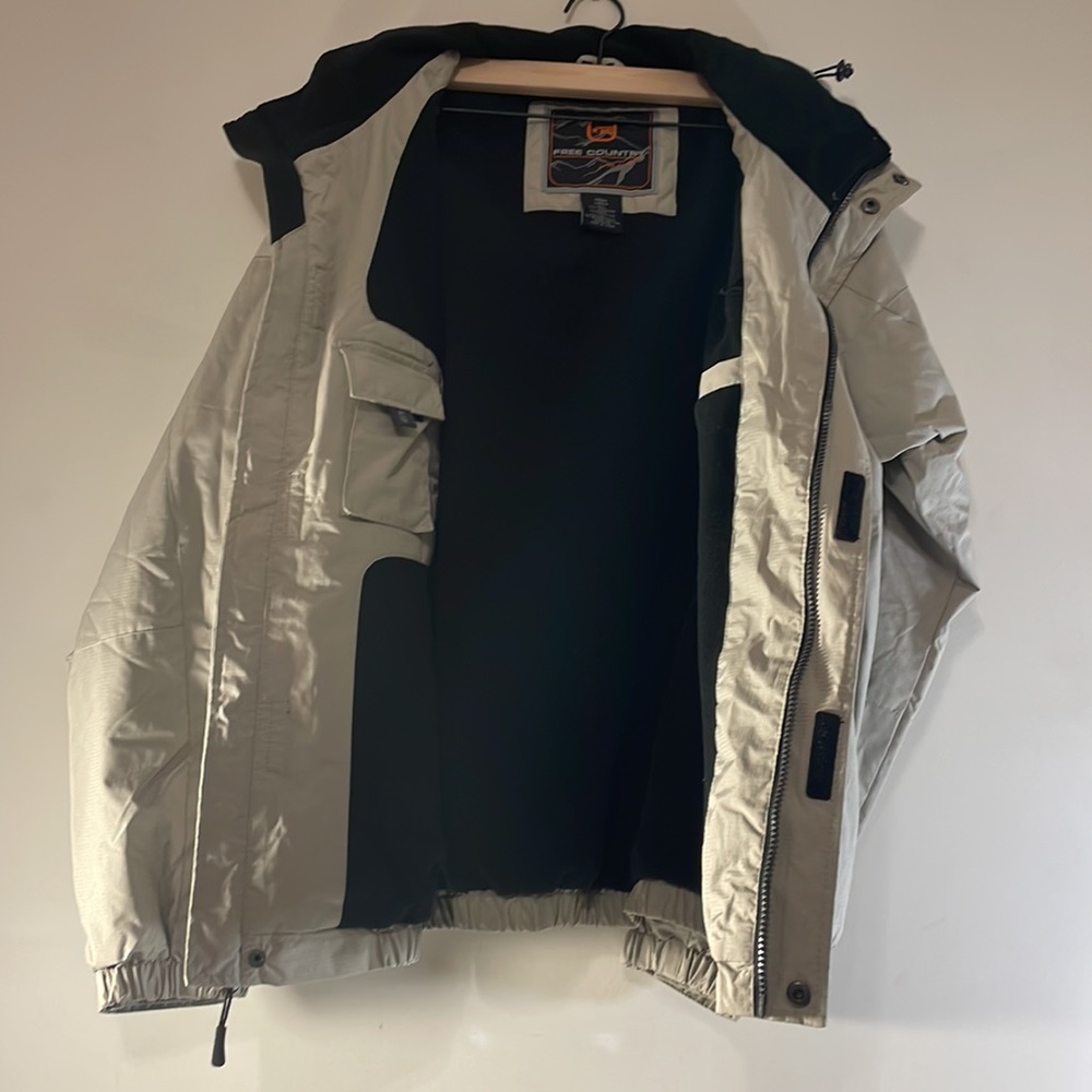 New HEAVY COAT Free Country Live In It Mens Water Resistant Hooded Jacket LARGE - Picture 14 of 16